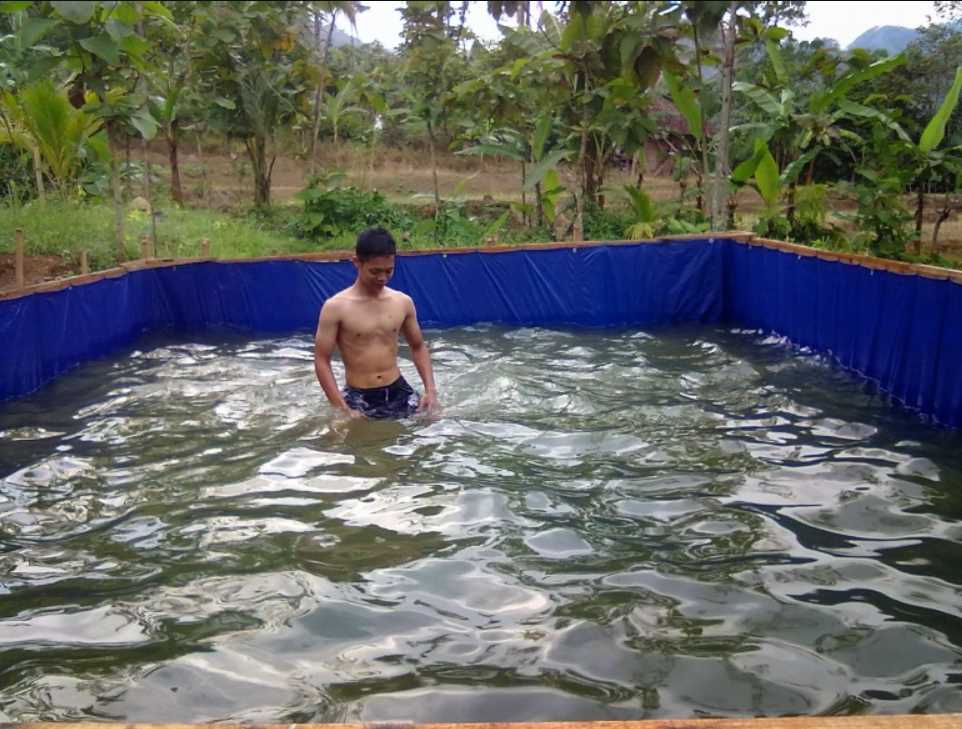 cara membuat kolam renang dari terpal di atas tanah