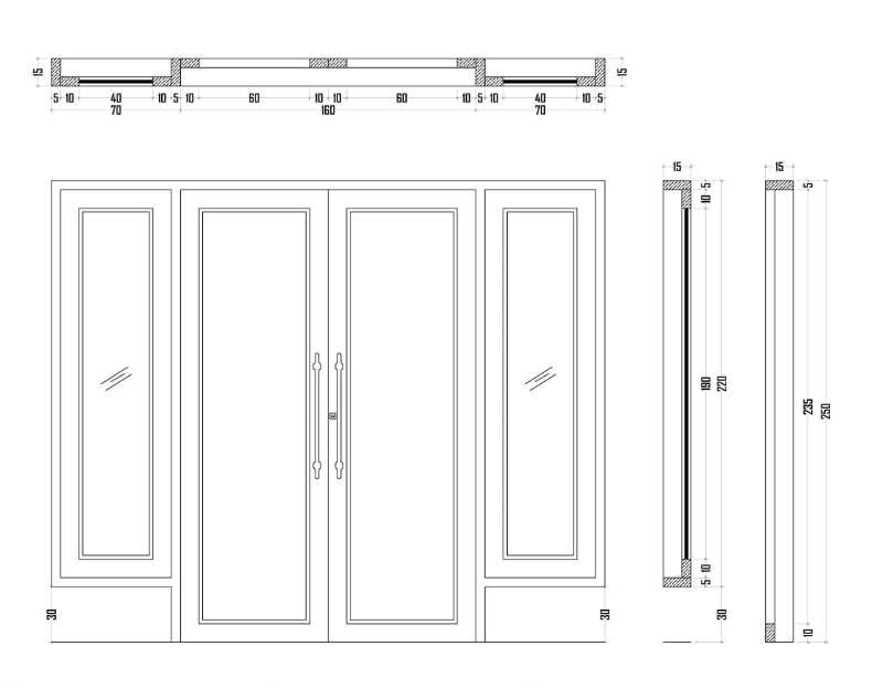 ukuran pintu 2 daun minimalis