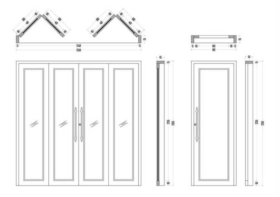 ukuran standar pintu lipat