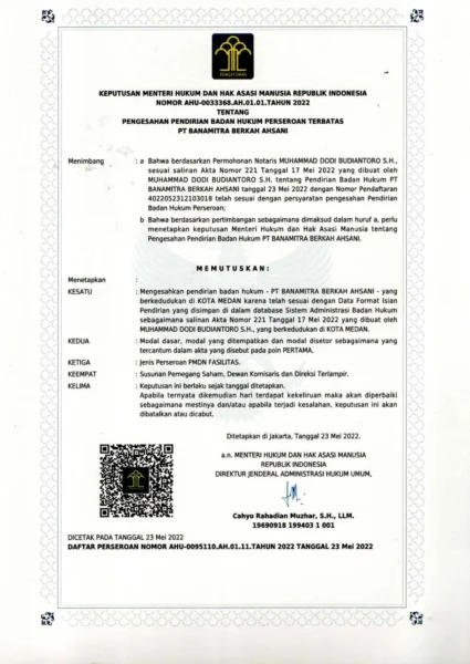 SK KEMENKUMHAM BANAMITRA