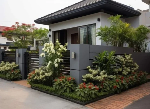 cara membangun taman depan rumah 2