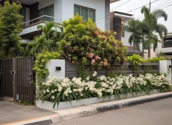 ide tanaman dinding depan rumah 1