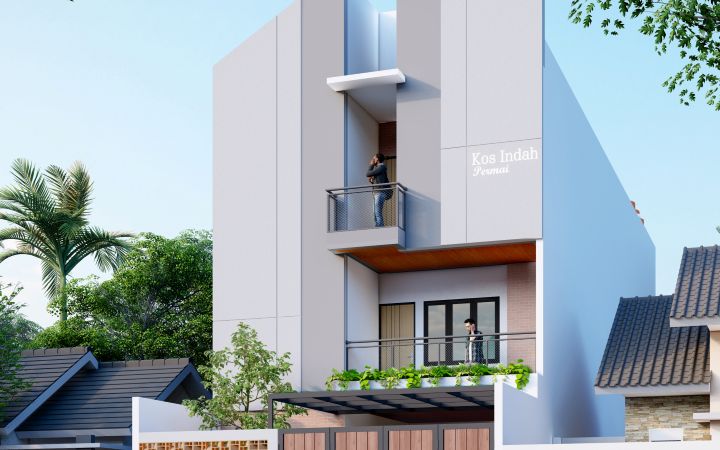 GS House — kos tiga lantai modern di Jalan Ampera, Medan