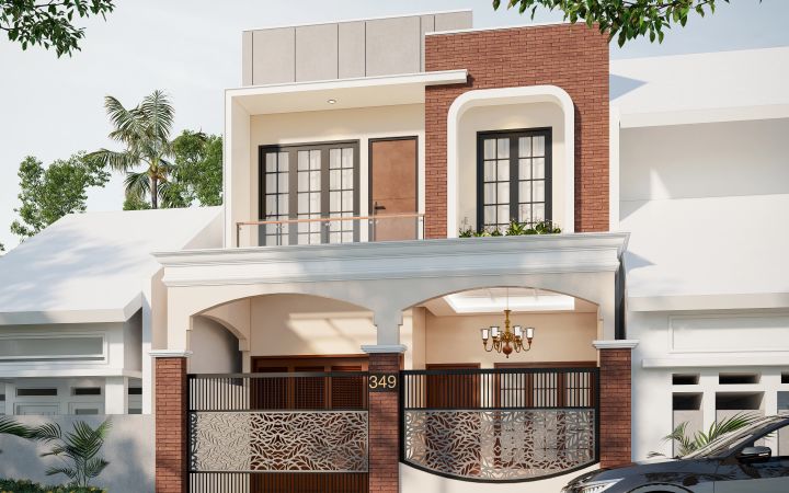 PL House — rumah dua lantai minimalis modern di Jalan Jagung, Medan