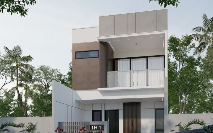 TY House — rumah tinggal dua lantai di Jalan Pramuka, Siantar
