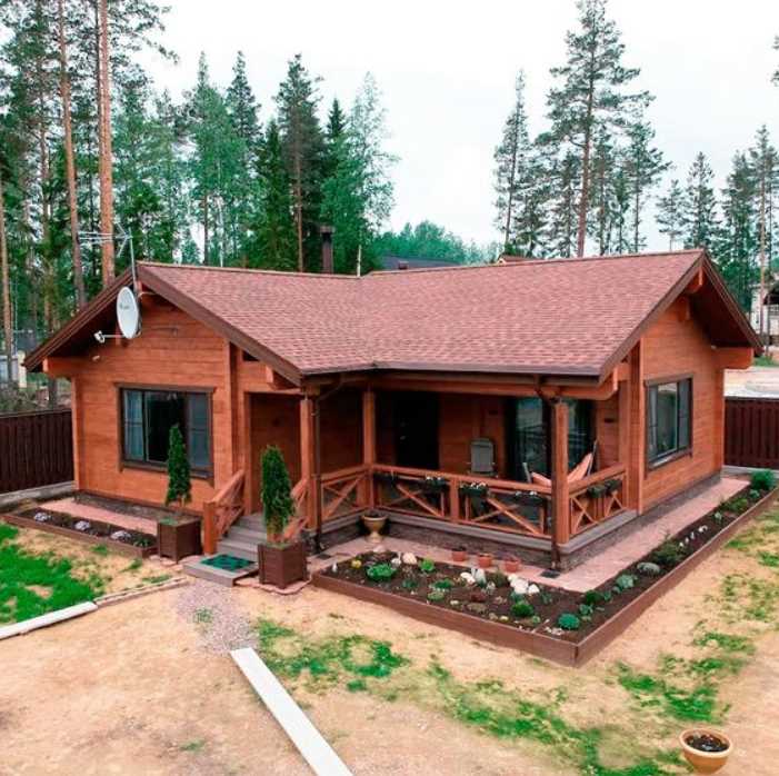desain rumah kayu dengan teras